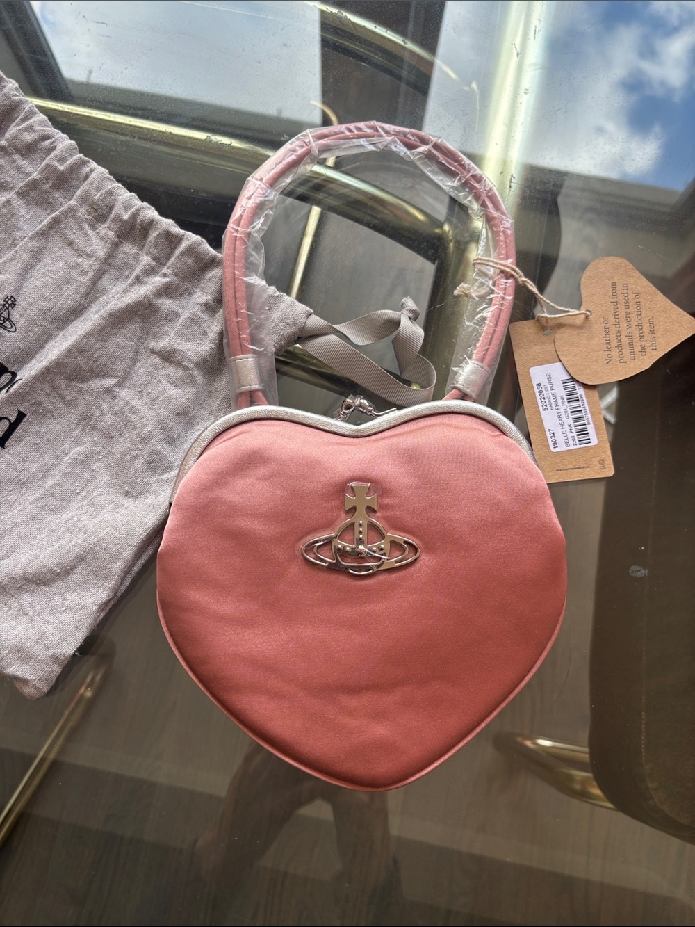 Vivienne Westwood Pink Belle Heart Frame Purse NEW